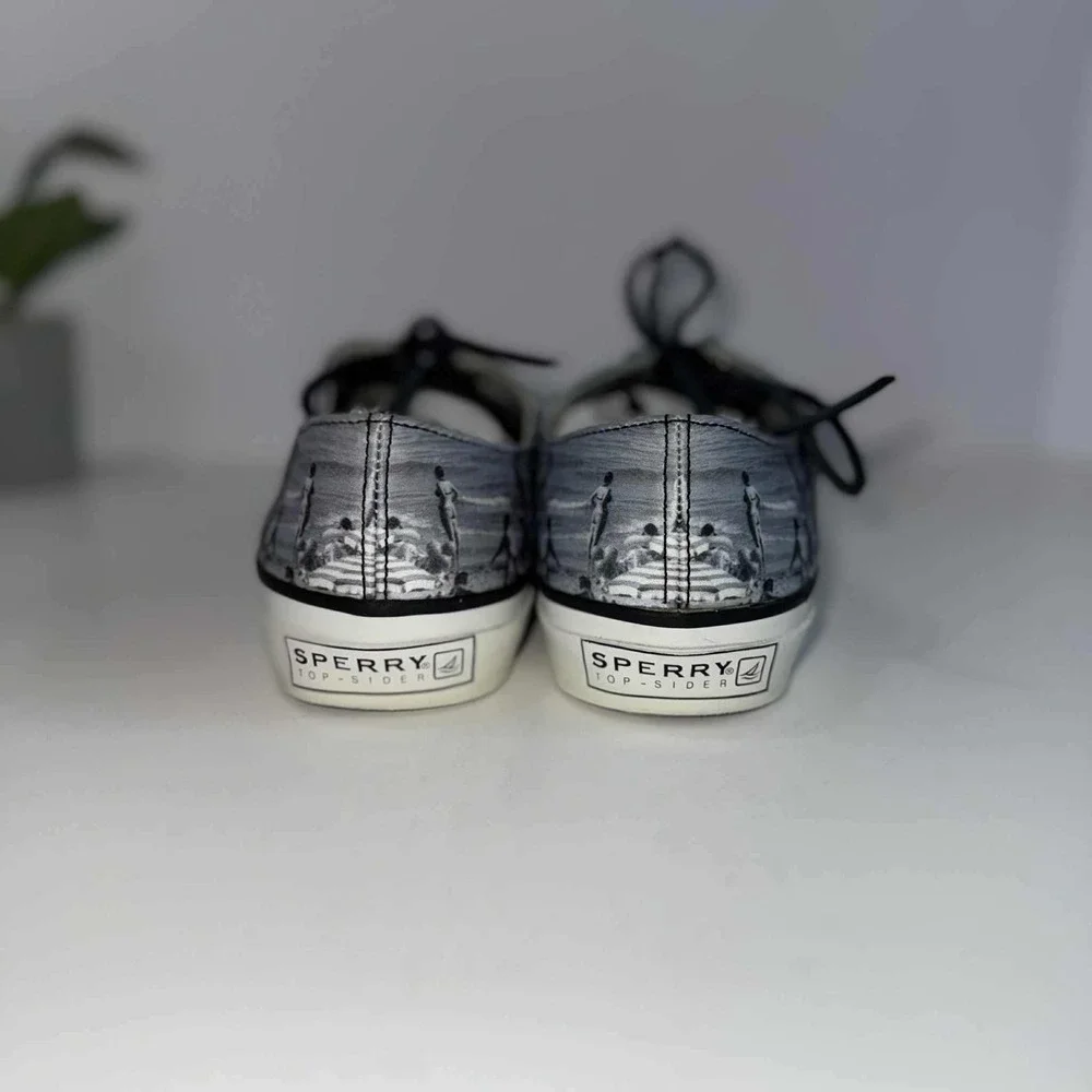 Sperry Top-Sider Gray‎ Malin Beach Print Sneakers Men's Size 8M Casual Shoes